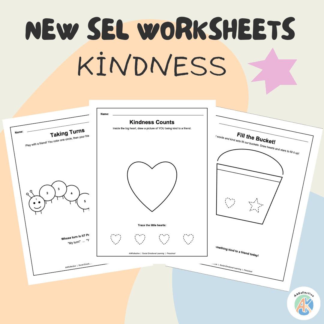 Kindness SEL Worksheets | Social Emotional Learning Activities for Preschool & Kindergarten