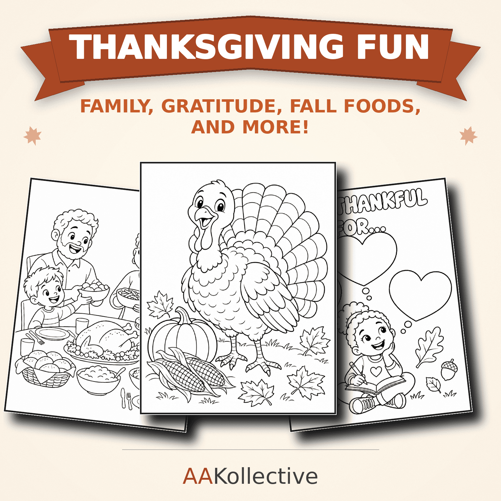 Thanksgiving Fun Coloring Book preview