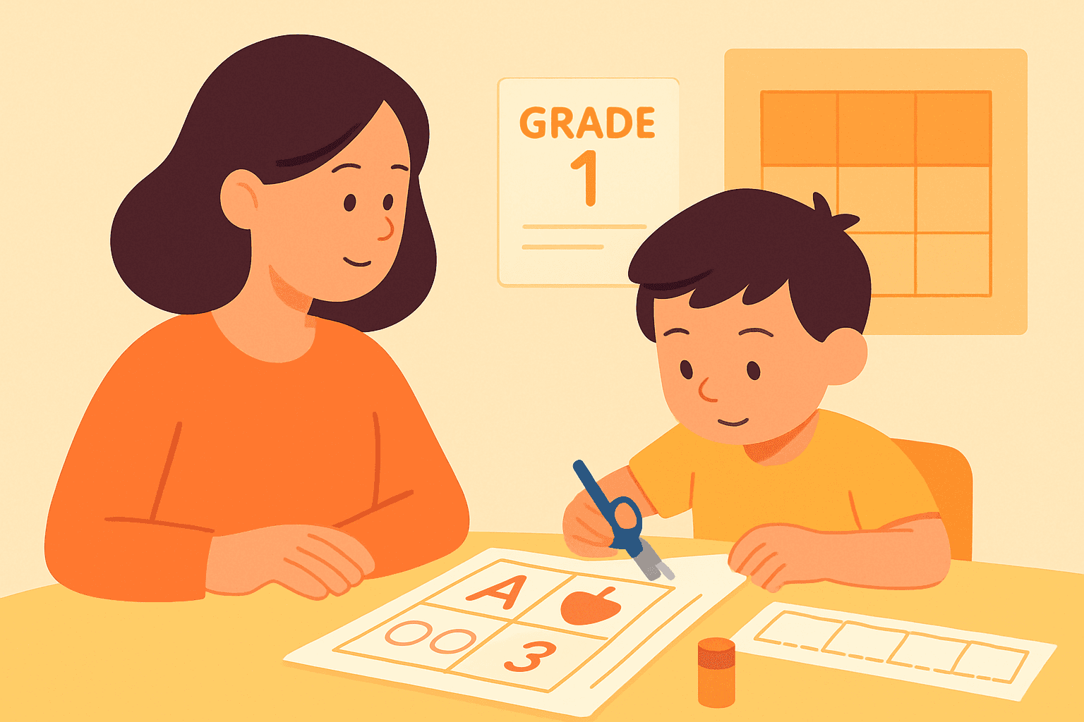 Cut and Paste Worksheets Grade 1: Low-Prep Centers